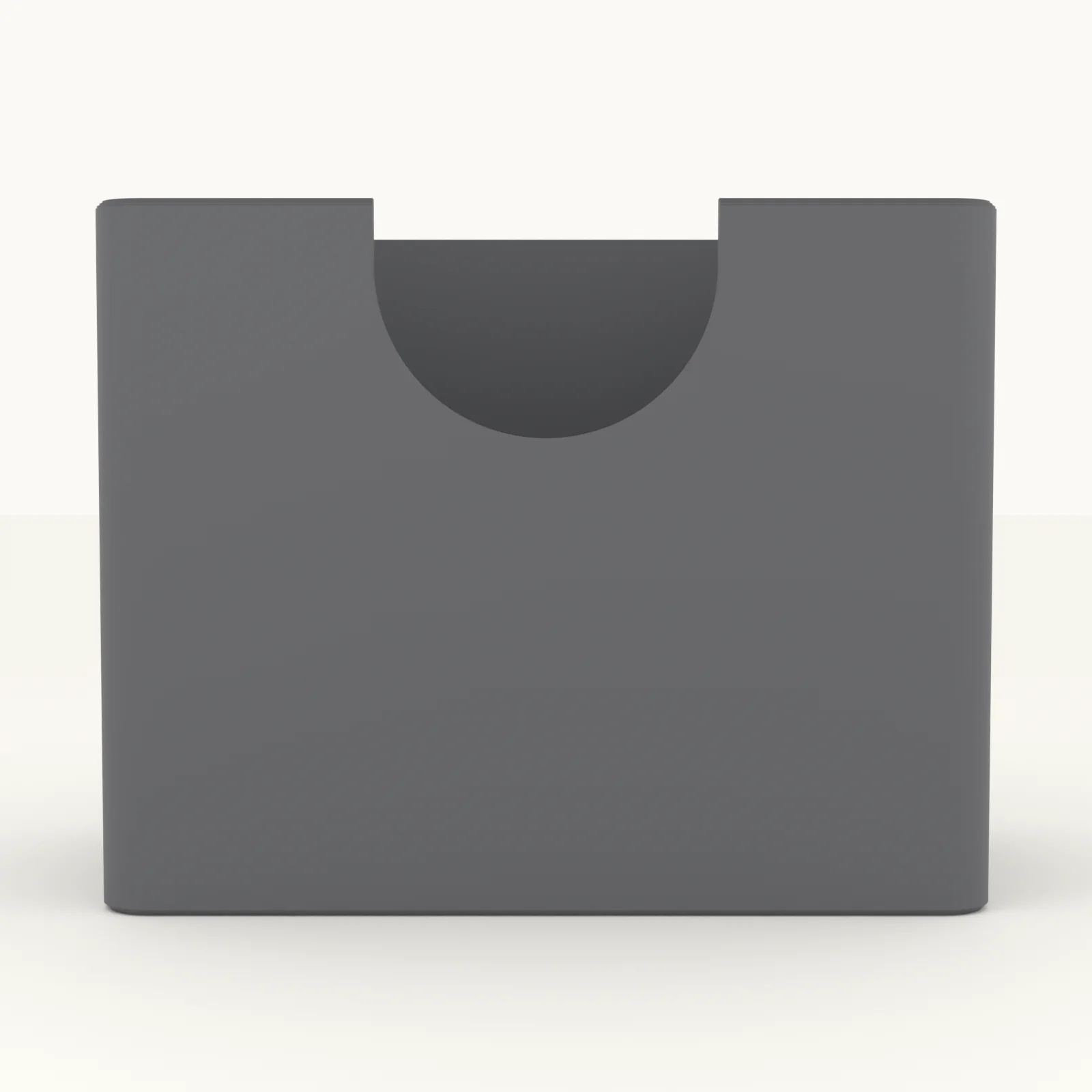 Empty card tray from above showing the inside clearance