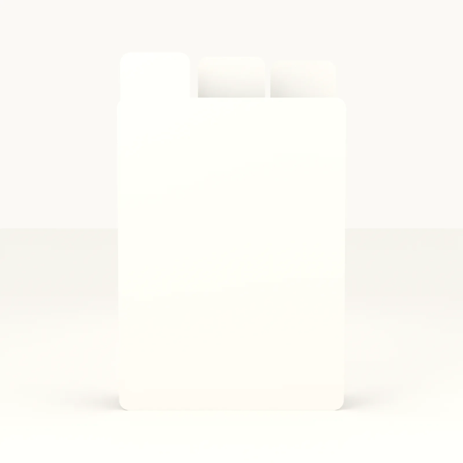 Numbered tab option, close view of the raised numeral