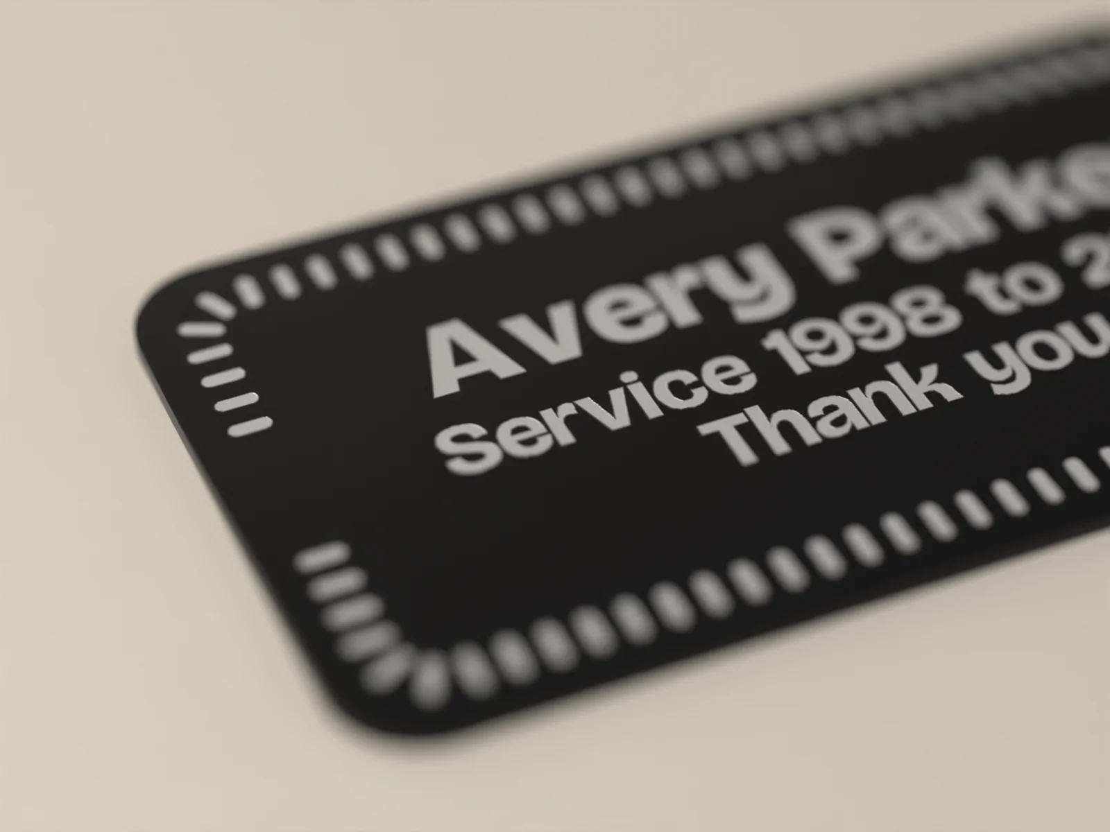 Engraved Aluminum Service Tag, view 3