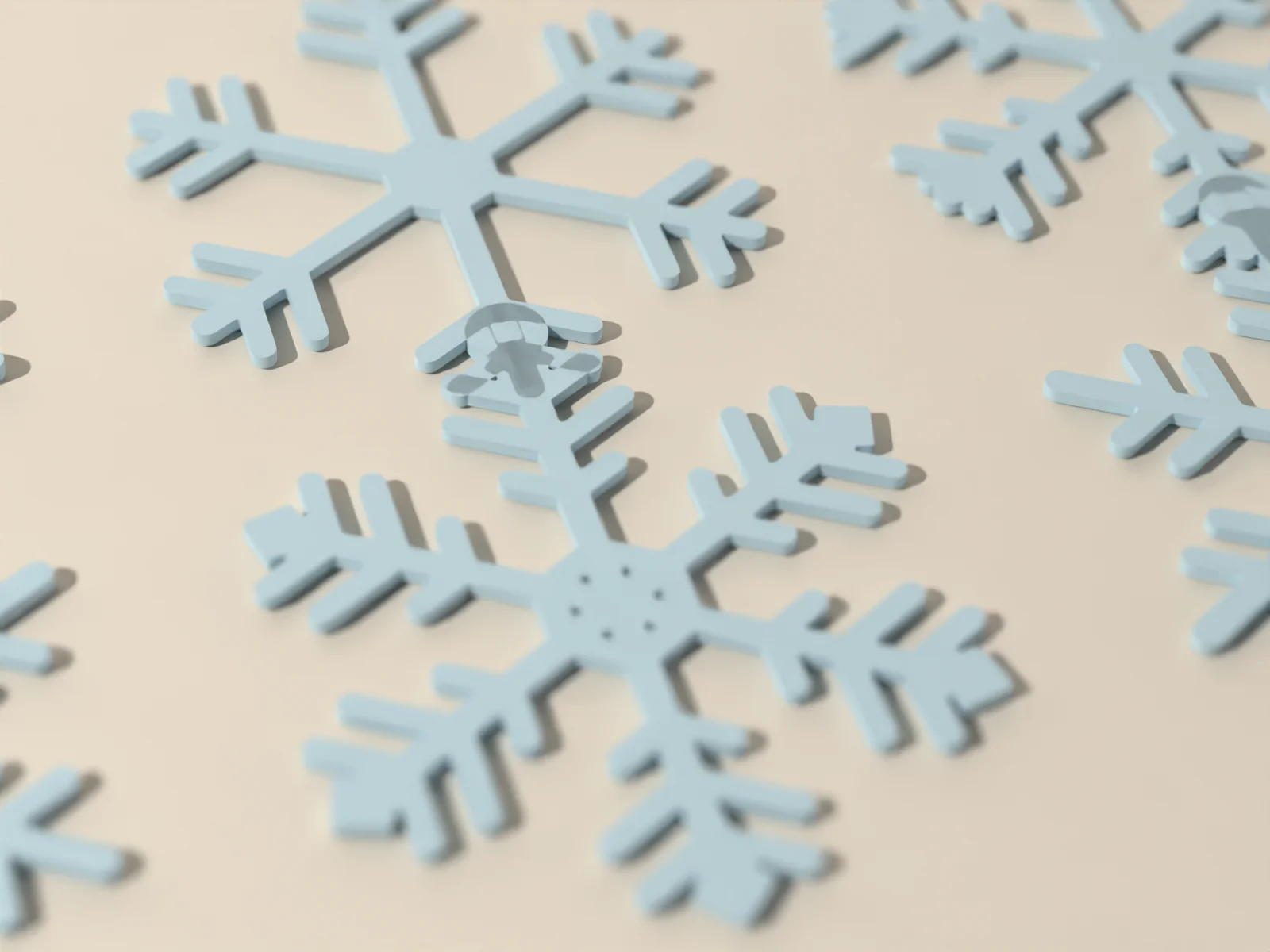 Glow Snowflake Set of 6, view 3