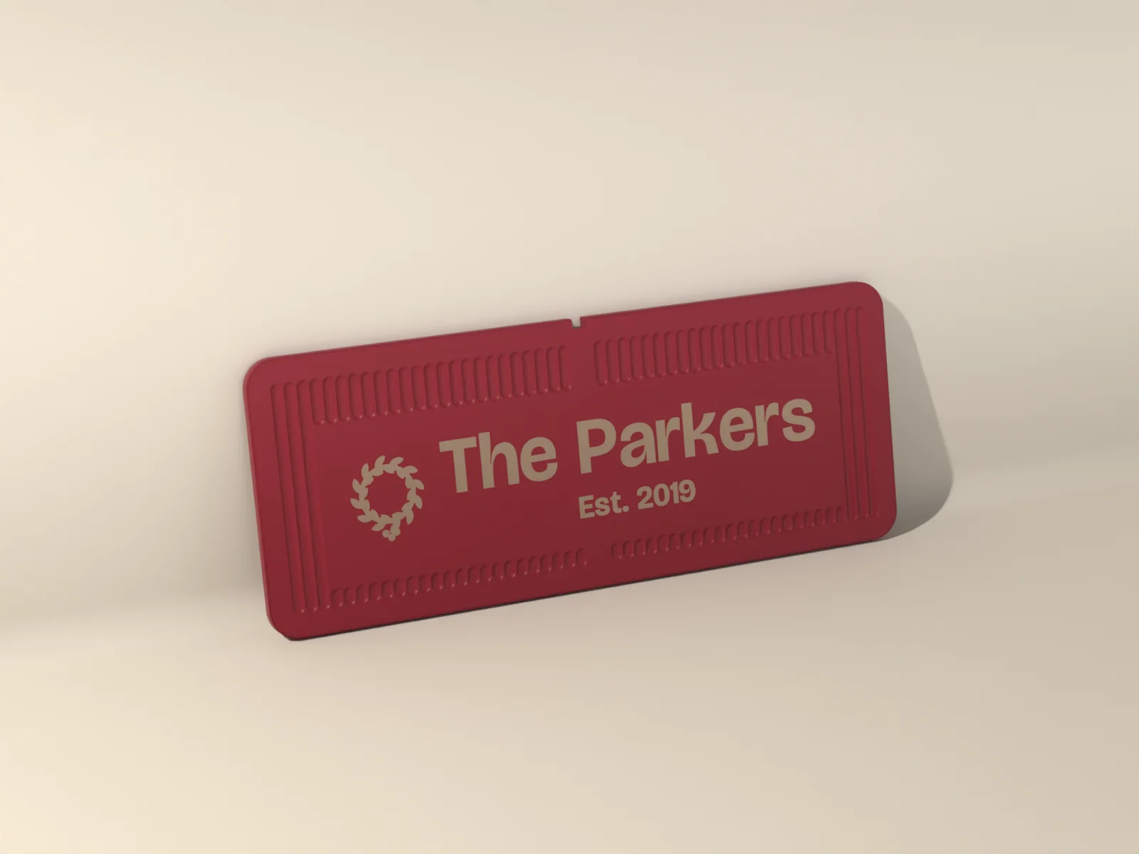 Holiday Family Plaque, render