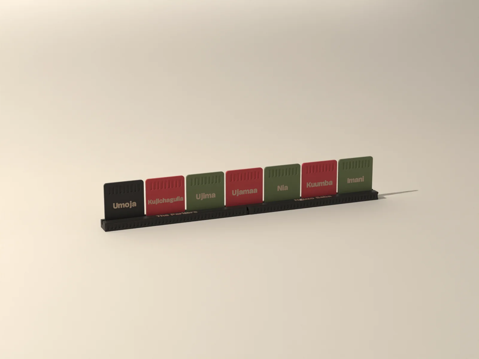 Nguzo Saba Tile Set, render