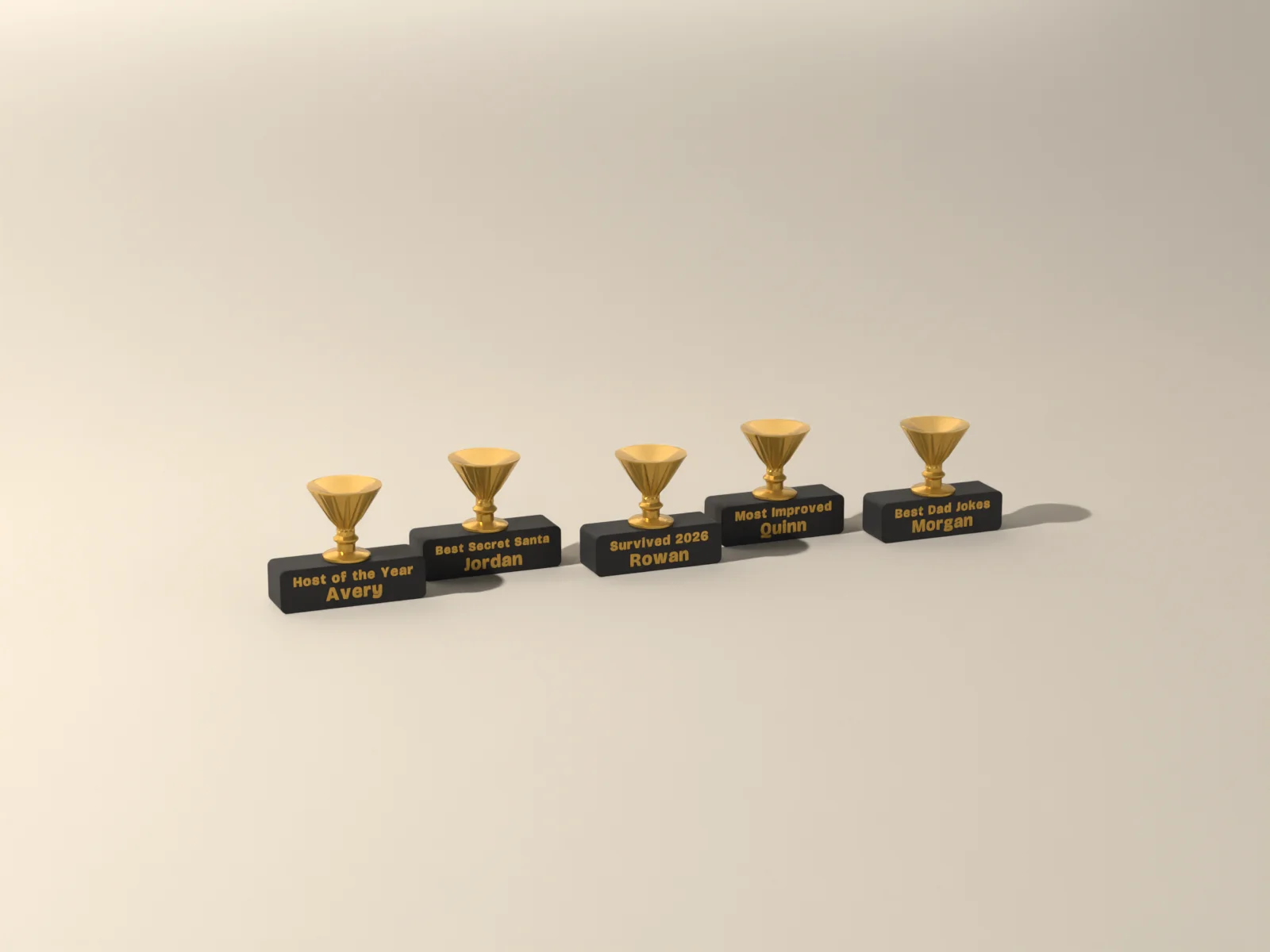 Year-End Awards, 5 pack, render